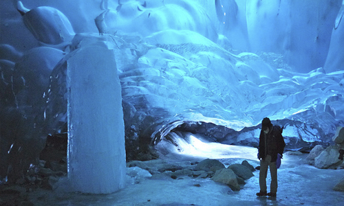 An Alaska Ice Cave - One of the many available land excursions available
